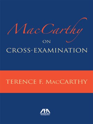 cover image of MacCarthy on Cross-Examination